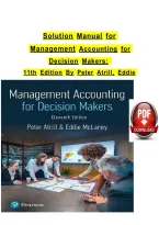 Management Accounting for Decision Makers 10th Edition by Peter Atrill & Eddie McLaney Solutions Manual &vert; Worked Solutions & Exam Review