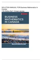 Business Mathematics in Canada 11th Edition by F&period; Ernest Jerome Solutions Manual &vert; Worked Solutions & Exam Review