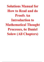 How to Read and Do Proofs&colon; An Introduction to Mathematical Thought Processes 6th Edition by Daniel Solow Solutions Manual &vert; All Chapters&comma; Worked Solutions & Study Guide