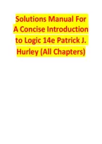 A Concise Introduction to Logic 14th Edition by Patrick J&period; Hurley Solutions Manual &vert; Worked Solutions & Exam Review