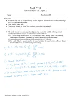 MATH 3339 Homework 5 &mdash; Complete Solutions and Step-by-Step Explanations &vert; University of Houston