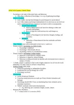 PSYC 1010 Lecture 1 Week 1 Notes &vert; Introduction to Psychology Study Guide