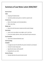 Summary of Law Notes Latest 2026&sol;2027