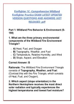 Firefighter 1C -Comprehensive Wildland Firefighter Practice EXAM LATEST UPDATED VERSION QUESTIONS AND ANSWERS JUST RELEASED &period;pdf