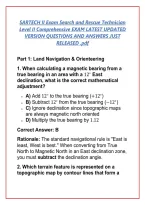SARTECH II Exam Search and Rescue Technician Level II Comprehensive EXAM LATEST UPDATED VERSION QUESTIONS AND ANSWERS JUST RELEASED &period;pdf