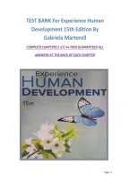 TEST BANK&colon; Experience Human Development 15th Edition by Gabriela Martorell &ndash; Complete Chapters 1-17 A&plus; Guide &vert; Newest Update