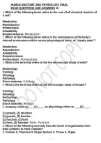 Human Anatomy and Physiology Final Exam &vert; Practice Questions&comma; Answers & Study Guide