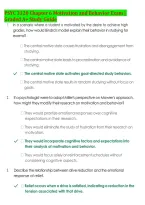 Test Bank For PSYC 3320 Chapter 6 Motivation and Behavior 2026&sol;2027 &vert; Psychology Practice Questions & Answers &vert; Exam Prep