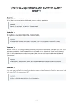 Cpce Exam Questions And Answers Latest&NewLine;Update&NewLine;