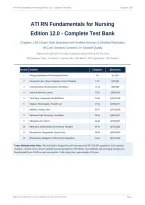 ATI RN FUNDAMENTALS FOR NURSING EDITION 12&period;0 ACTUAL EXAM 2026 &vert; Complete Test Bank Chapters 1-58 &vert; 350 Questions &vert; Verified Answers & Rationales &vert; Pass Guaranteed - A&plus; Graded&NewLine;&NewLine;