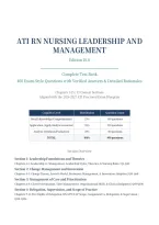 ATI RN NURSING LEADERSHIP AND MANAGEMENT EDITION 10&period;0 ACTUAL EXAM 2026&sol;2027 &vert; Complete Test Bank &vert; 400 Questions &vert; Verified Answers & Rationales &vert; Pass Guaranteed - A&plus; Graded&NewLine;&NewLine;
