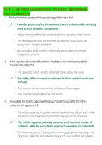 PSYC 3320 Final Exam Review 2026&sol;2027 &vert; Practice Questions & Verified Answers &vert; Comprehensive Psychology Study Guide &vert; High-Yield Exam Prep