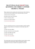 Nsg 527 Final Exam 2026&sol;2027 Fall Questions And Correct Answers Graded A&plus; Wilkes&NewLine;&NewLine;