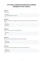 Cpt Final Exam Questions With Verified&NewLine;Answers Latest Update