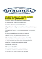 Isa Certified Arborist Updated 2027 Sets Answers And Questions Set A&period;pdf