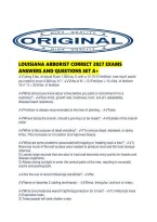 Louisiana Arborist Correct 2027 Exams Answers And Questions Set A&period;pdf