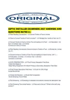 Septic Installer Examiners 2027 Answers And Questions Rated A&period;pdf