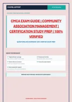 Cmca Exam Guide &vert; Community Association Management &vert; Certification Study Prep &vert; 100&percnt; Verified
