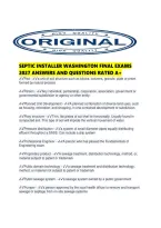 Septic Installer Washington Final Exams 2027 Answers And Questions Rated A&period;pdf