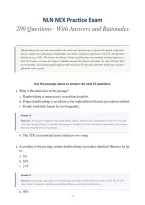 NLN NEX Practice Exam &NewLine;200 Questions &CenterDot; With Answers and Rationales 