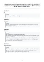 Crossfit Level 1 Certificate Expected Questions&NewLine;With Verified Answers