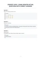 Crossfit Level 1 Exam Updated Actual&NewLine;Questions With Correct Answers&NewLine;