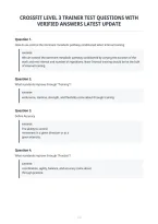 Crossfit Level 3 Trainer Test Questions With&NewLine;Verified Answers Latest Update&NewLine;