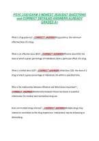 Psyc 3320 Exam 2 Newest 2026&sol;2027 Questions &NewLine;And Correct Detailed Answers Already &NewLine;Graded A&plus; 