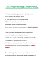 ATI PN comprehensive Predictor Exam Latest 2026&sol;2027 &NewLine;Questions and Correct Detailed Answers Already Graded A&plus; 