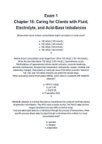 Chapter 16 & 17&colon;  Fluid&comma; Electrolyte&comma; and Acid-Base Imbalances Test bank 2026&sol;2027