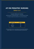 ATI RN PEDIATRIC NURSING EDITION 12&period;0 ACTUAL EXAM 2026&sol;2027 &vert; Complete 400-Question Test Bank &vert; Verified Answers & Rationales &vert; Pass Guaranteed - A&plus; Graded&NewLine;&NewLine;