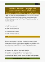 CompTIA A&plus; Core 1 Cengage Test Questions and Answers &vert; Graded Practice Exam & Certification Study Guide 2026&sol;2027