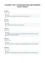 Culinary Test 2 Exam Questions And Answers&NewLine;Latest Update&NewLine;