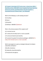 AST Surgical Technologist CST Practice Exam 1 Actual Exam 2026 &vert;&vert; &NewLine;Most Recent Exam 2026&vert;2027 Actual Complete Real Exam Questions &NewLine;And Correct Answers &lpar;Verified Answers&rpar; Already Graded A&plus; &vert; &NewLine;Guaranteed Success&excl;&excl; Newest Exam &vert; Just Released&excl;&excl;
