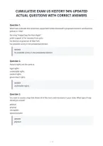 Cumulative Exam Us History 94&percnt; Updated&NewLine;Actual Questions With Correct Answers