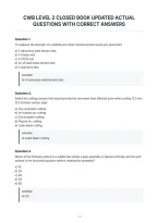 Cwb Level 2 Closed Book Updated Actual&NewLine;Questions With Correct Answers