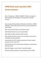 MPRE Rules Exam Question With Correct Answers
