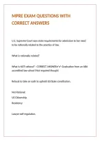 Mpre Exam Questions With Correct Answers