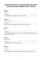 D076 Finance Skills For Managers Wgu Exam&NewLine;Questions And Answers Latest Update&NewLine;