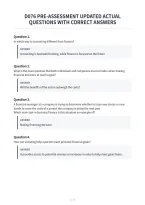 D076 Pre-Assessment Updated Actual&NewLine;Questions With Correct Answers