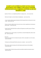 Ca Mft Law & Ethics Latest Actual Exam Questions And Correct Detailed Answers With Rationales &lpar;Verified Answers&rpar; Already Graded A&plus; 2026&period;&NewLine;&NewLine;