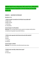 ARDMS Adult Echocardiography &lpar;AE&rpar; actual Exam 2026&sol;2027 &vert; &NewLine;Complete Practice Questions&comma; Correct Answers & Detailed &NewLine;Rationales