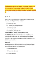 Ardms Breast Registry Exams And Study Guide With &NewLine;Actual Correct Questions And Verified Detailed &NewLine;Rationales Answers 2026&sol;27&lpar;Newest&rpar; Already Graded &NewLine;A&plus;
