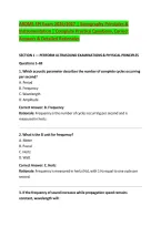 ARDMS SPI Exam 2026&sol;2027 &vert; Sonography Principles & &NewLine;Instrumentation &vert; Complete Practice Questions&comma; Correct &NewLine;Answers & Detailed Rationales
