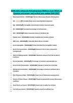 NURS 6501 Advanced Pathophysiology Midterm Exam WEEK 1-6&NewLine;Question and answer well verified new update 2026&vert;2027
