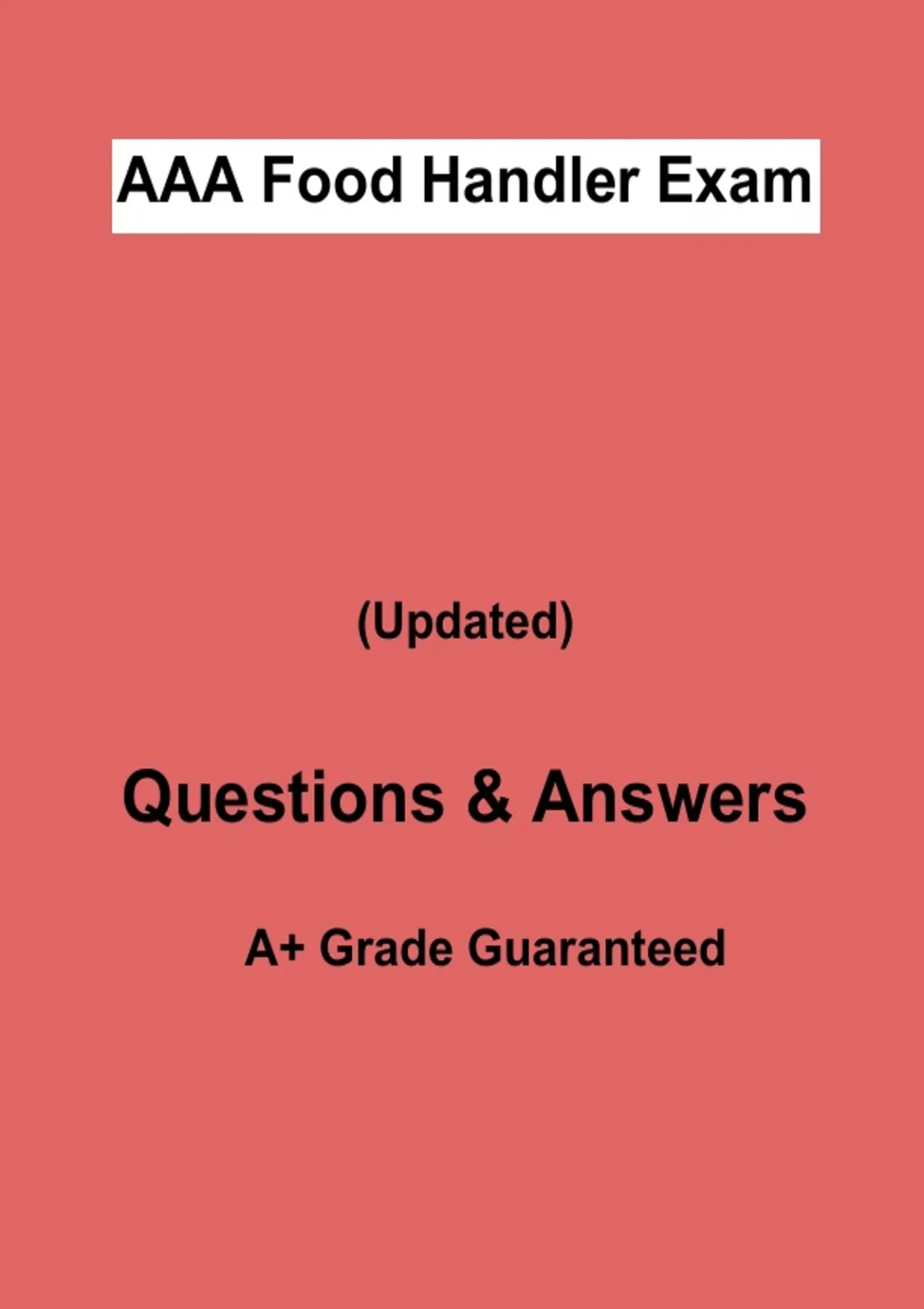 AAA Food Handler Certification | Food Safety Practice Test and Exam ...