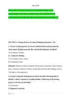 Wgu D439&colon; Foundations Of Nursing Objective &NewLine;Assessment &lpar;Oa&rpar;Exam Prep 2026 Questions With &NewLine;Verified Answers Detailed Rationales Graded A&plus;
