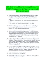 NSG 3450 Mental Health Nursing &vert; Exams 1&ndash;4 BUNDLE &vert; Questions & Correct Answers with Detailed Rationales