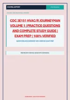 Cdc 3E151 Hvac&sol;R Journeyman Volume 1 &vert; Practice Questions And Complete Study Guide &vert; Exam Prep &vert; 100&percnt; Verified