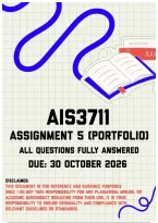 AIS3711 Assignment 5 &lpar;Portfolio&rpar; MEMO &vert; Due 30 October 2026